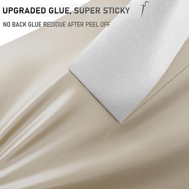 YAFLC Self Adhesive Leather Repair Tape Kit, 4"x 63" Leather Repair Patch for Furniture, Leather Repair Patch for Car seat, Sofas, Couch, Boat Seat Apricot - Image 3